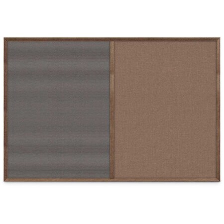 United Visual Products Slim Style Indoor Enclosed Corkboard, 24 UV502SCH-WHITE-PEARL